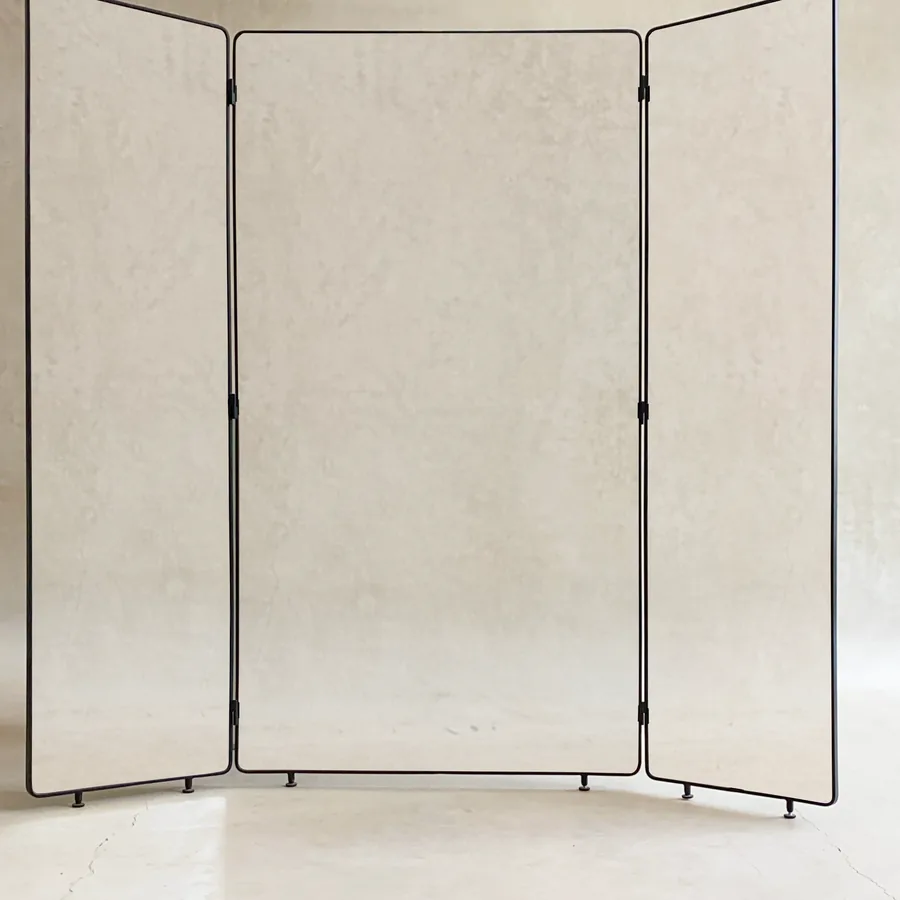 Miroir Barbier, miroir naturel et cadre bois