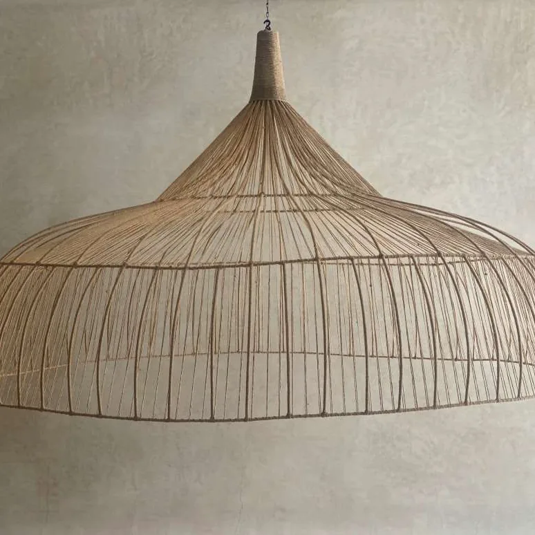 Suspension Luma en métal et corde tressée