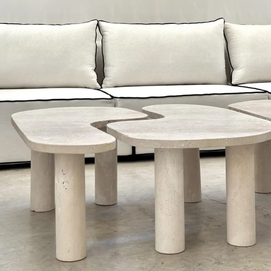 Table basse Signature en travertin